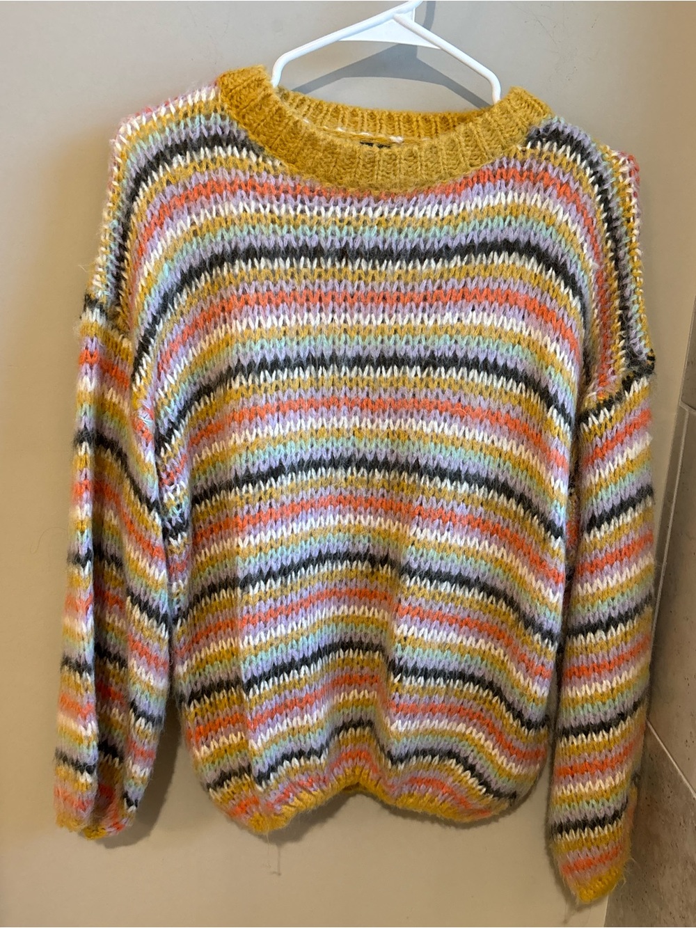 Lumiere Multicolor Striped Knit Crewneck Sweater